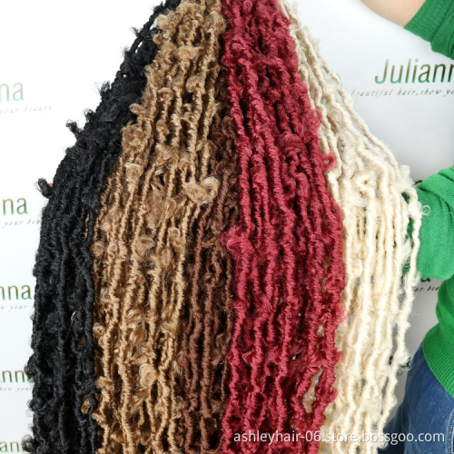 Julianna pre looped crochet hair distressed faux locs crochet hair braid distressed locs ombre locs hair